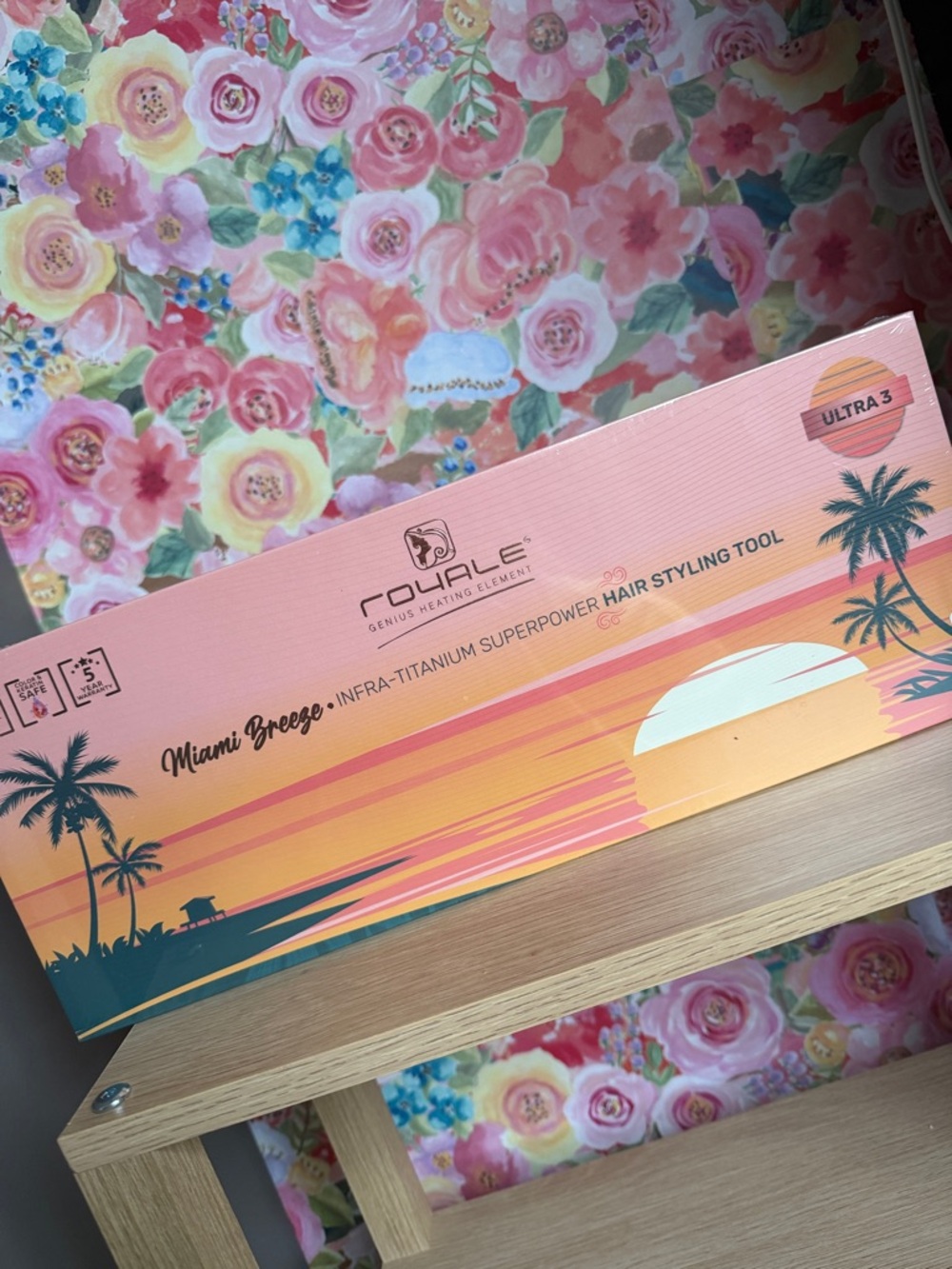 Royalé Miami Breeze Infra-Titanium Hair Styling Tool - Pink Orange Sunset